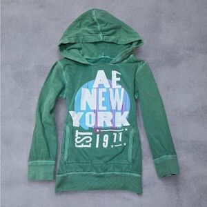 American Eagle Outfitters Green New York Hoodie XS Y2K